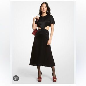 Michael Kors Black Midi Dress
